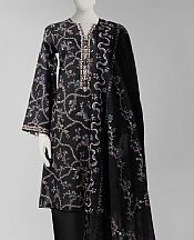 Junaid Jamshed Black Lawn Suit (2 Pcs)- Pakistani Lawn Dress