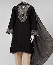 Junaid Jamshed Black Jacquard Suit (2 Pcs)- Pakistani Designer Lawn Suits