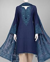Junaid Jamshed Blue Jacquard Suit (2 Pcs)- Pakistani Designer Lawn Suits