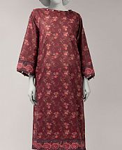 Wine Lawn Suit (2 Pcs)