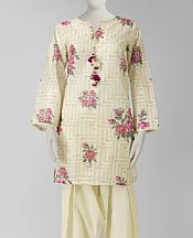 Cream Lawn Suit (2 Pcs)