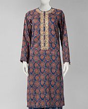Rust/Blue Lawn Suit (2 Pcs)