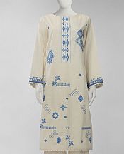 Cream Lawn Suit (2 Pcs)
