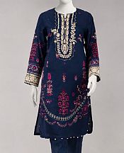 Navy Blue Lawn Suit (2 Pcs)
