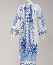 White/Blue Lawn Kurti