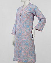 Peach/Blue Lawn Kurti