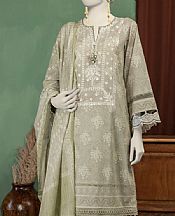 Junaid Jamshed Sage Green Lawn Suit- Pakistani Lawn Dress