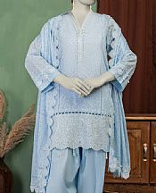 Junaid Jamshed Pale Aqua Lawn Suit- Pakistani Designer Lawn Suits