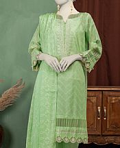Junaid Jamshed Light Green Lawn Suit- Pakistani Lawn Dress