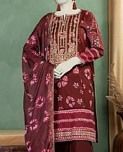 Wine Lawn Suit