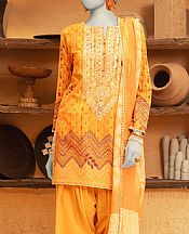 Light Orange Lawn Suit