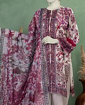 Junaid Jamshed Off White Lawn Suit- Pakistani Designer Lawn Suits