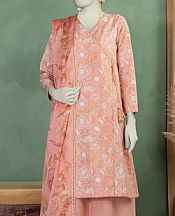 Junaid Jamshed Peach Dobby Suit- Pakistani Lawn Dress