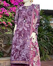 Junaid Jamshed Plum Dobby Suit- Pakistani Designer Lawn Suits