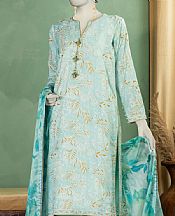 Junaid Jamshed Summer Green Dobby Suit- Pakistani Lawn Dress