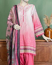Junaid Jamshed Rosy Pink Lawn Suit- Pakistani Lawn Dress