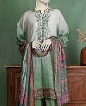 Junaid Jamshed Green Lawn Suit- Pakistani Designer Lawn Suits
