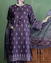 Junaid Jamshed Purple Lawn Suit- Pakistani Designer Lawn Suits