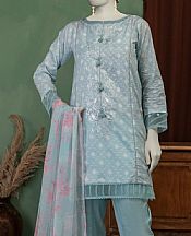 Junaid Jamshed Light Blue Lawn Suit- Pakistani Designer Lawn Suits