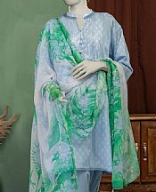 Junaid Jamshed Light Blue Lawn Suit- Pakistani Designer Lawn Suits