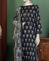 Junaid Jamshed Black Lawn Suit- Pakistani Designer Lawn Suits