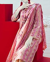 Junaid Jamshed Pink/Peach Lawn Suit- Pakistani Designer Lawn Suits
