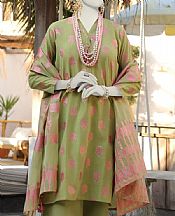 Junaid Jamshed Green Smoke Jacquard Suit- Pakistani Designer Lawn Suits