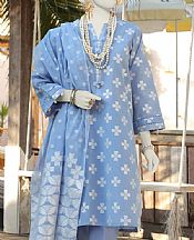 Junaid Jamshed Carolina Blue Jacquard Suit