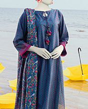 Junaid Jamshed Blue Jay Lawn Suit- Pakistani Lawn Dress