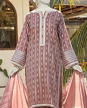 Junaid Jamshed Copper Rose Jacquard Suit- Pakistani Lawn Dress