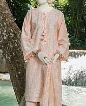 Junaid Jamshed Peach Lawn Suit- Pakistani Designer Lawn Suits