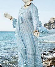 Junaid Jamshed Pale Aqua Lawn Suit- Pakistani Lawn Dress