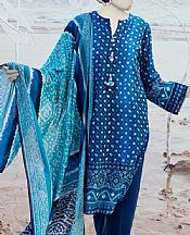 Junaid Jamshed Navy Lawn Suit (2 Pcs)- Pakistani Lawn Dress