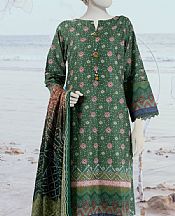 Junaid Jamshed Green Lawn Suit (2 Pcs)- Pakistani Lawn Dress
