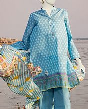 Junaid Jamshed Turquoise Lawn Suit- Pakistani Designer Lawn Suits