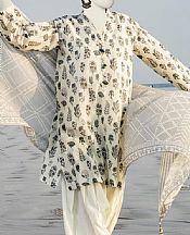 Junaid Jamshed White Rock Lawn Suit- Pakistani Lawn Dress