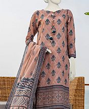 Junaid Jamshed Rosy Brown Lawn Suit- Pakistani Lawn Dress