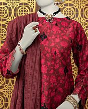 Junaid Jamshed Wine/Cardinal Lawn Suit- Pakistani Lawn Dress