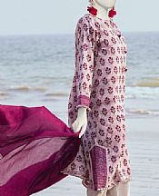 Junaid Jamshed Light Pink/Grape Purple Lawn Suit (2 Pcs)- Pakistani Designer Lawn Suits