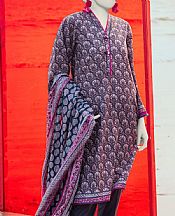 Junaid Jamshed Plum Purple Lawn Suit (2 Pcs)- Pakistani Lawn Dress
