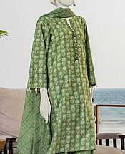 Junaid Jamshed Military Green Lawn Suit- Pakistani Lawn Dress