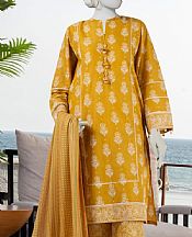 Junaid Jamshed Mustard Lawn Suit- Pakistani Designer Lawn Suits