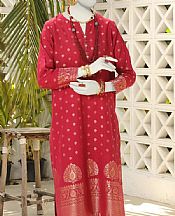 Junaid Jamshed Red Jacquard Kurti- Pakistani Lawn Dress