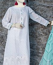 Junaid Jamshed White Lawn Suit (2 Pcs)- Pakistani Designer Lawn Suits
