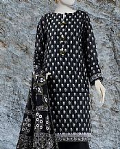 Junaid Jamshed Black Lawn Suit (2 Pcs)- Pakistani Designer Lawn Suits