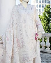 Junaid Jamshed Off White Lawn Suit- Pakistani Lawn Dress