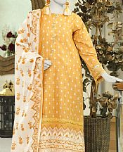 Junaid Jamshed Butterscotch Lawn Suit- Pakistani Lawn Dress