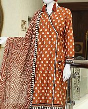 Junaid Jamshed Brown Lawn Suit- Pakistani Designer Lawn Suits