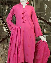 Junaid Jamshed Dark Pink Lawn Suit- Pakistani Designer Lawn Suits