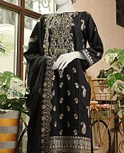 Junaid Jamshed Black Lawn Suit- Pakistani Lawn Dress